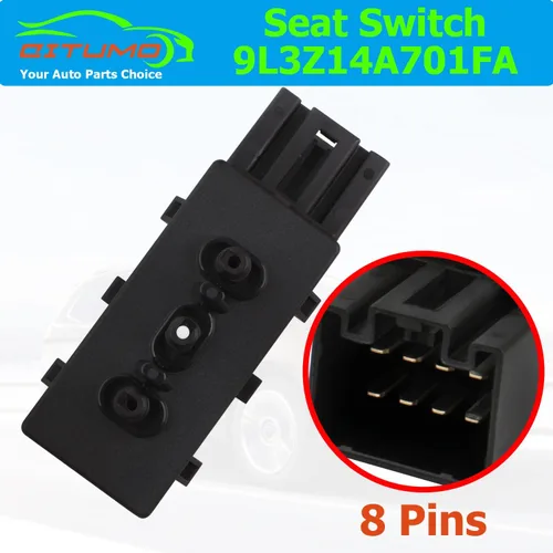 Miniatura 4 de Interruptor de asiento eléctrico de 6 vías 9L3Z14A701A para reemplazar el ajustador de asiento Mustang Edge Escape Expedition. Reemplaza OE PSW5