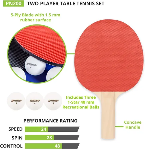 Miniatura 4 de Champion Sports Champion Sports Table Tennis Net Negro/Rojo