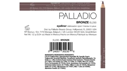 Miniatura 9 de Palladio Lápiz delineador de ojos de madera, forma de lápiz delgado, fácil aplicación, fórmula firme pero suave, ojos perfectamente delineados