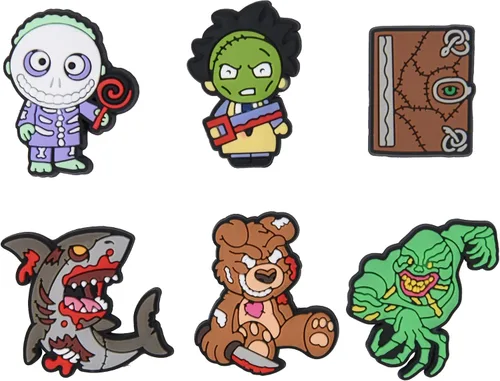 Miniatura 6 de XQNB Dijes de PVC para zapatos, película de terror, accesorios de decoración de zapatos de Halloween, accesorios para niños, niñas, niños y adultos