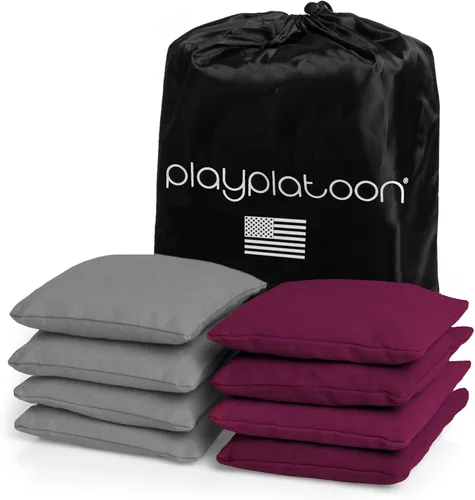 Miniatura 23 de Play Platoon Bolsas de Cornhole Resistentes a la Intemperie - Juego de 8 Bolsas de Frijoles Reglamentarias para Lanzar - Tamaño y Peso Profesional