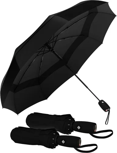 Miniatura 66 de REPEL Windproof Travel Umbrella - Compact & Withstands Winds up to 85MPH , Strongest Premium Auto Folding Umbrella for Rain and Sun - Durable, Light
