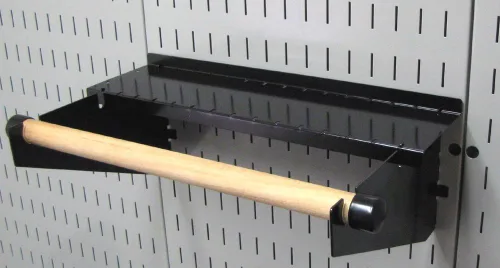 Miniatura 5 de Wall Control 30-WRK-400GB - Organizador de herramientas de tablero de clavijas de metal, soporte de toalla de papel de tablero de clavijas y estante