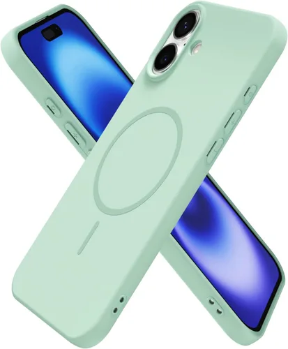 Miniatura 153 de oakxco Funda de silicona Mag Safe para iPhone 17 Pro Max, funda magnética delgada y fina compatible con carga inalámbrica MagSafe, bonita funda Negro
