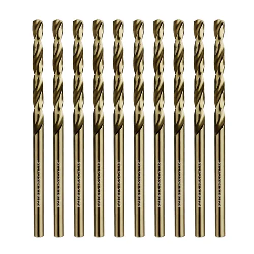 Miniatura 14 de BAIDETS M35 - Brocas de cobalto de 1/4 pulgadas, 10 piezas, juego de brocas helicoidales de metal HSS de 1/4 pulgadas para metal duro, acero