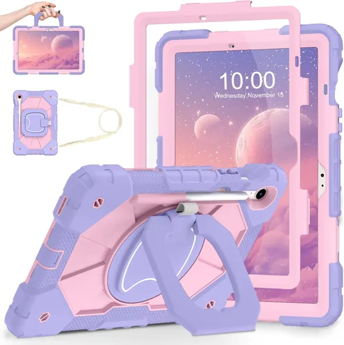 Miniatura 9 de WESOROL Funda para Samsung Galaxy Tab S10 Lite/S10 FE/S9 FE/S9 10.9/11 pulgadas (2025/2023), Funda para Tableta Galaxy Tab S9 a prueba de golpes