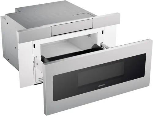 Miniatura 5 de SHARP SMD3070ASY - Horno de microondas con cajón, 30 pulgadas, 1.2 pies cúbicos, 950 vatios, panel de control táctil en ángulo oculto con pantalla