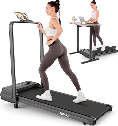 Miniatura 19 de FUNMILY Cinta de Correr Plegable con Almohadilla de Caminata Mejorada con Inclinación del 12%/15% y Barra de Manejo, Cintas de Correr Compactas