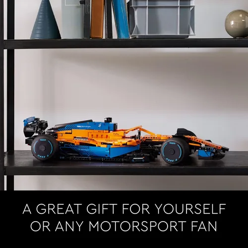 Miniatura 7 de LEGO 42141 Technic McLaren Formula 1 2022 Kit de construcción de modelo de coche de carreras, juego de deportes de motor F1, idea de regalo