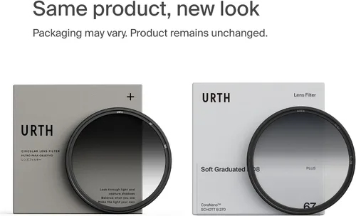 Miniatura 6 de Urth Filtro de lente ND8 graduado suave de 1.457 in (Más): 3 paradas, vidrio óptico HD de 20 capas con revestimiento nano suave de densidad neutra