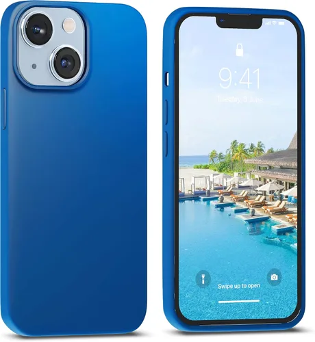 Miniatura 14 de IceSword Funda compatible con iPhone 15 Stone de silicona líquida delgada y protectora, suave antiarañazos, beige claro, crema y arena cálida