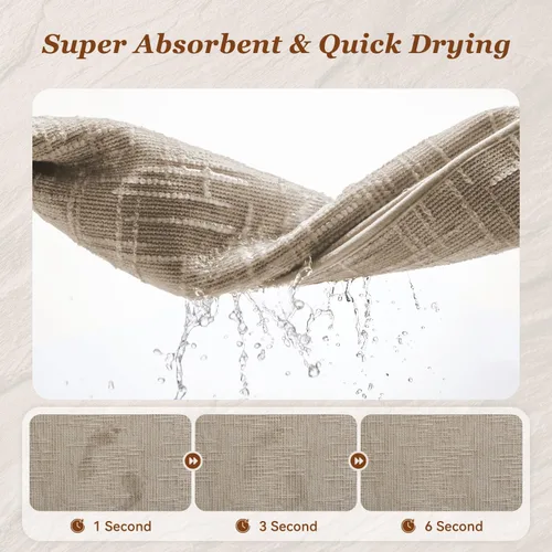 Miniatura 2 de AMOAMI Alfombra de Baño Antideslizante Súper Absorbente de Secado Rápido Alfombras de Baño para Piso de Baño Respaldo de Goma Lavable Alfombras