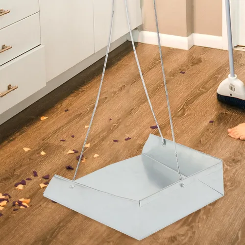 Miniatura 7 de Herramienta de limpieza de garaje con mango de cacerola vertical para oficina, hogar, vestíbulo, garaje, pala de basura para el hogar