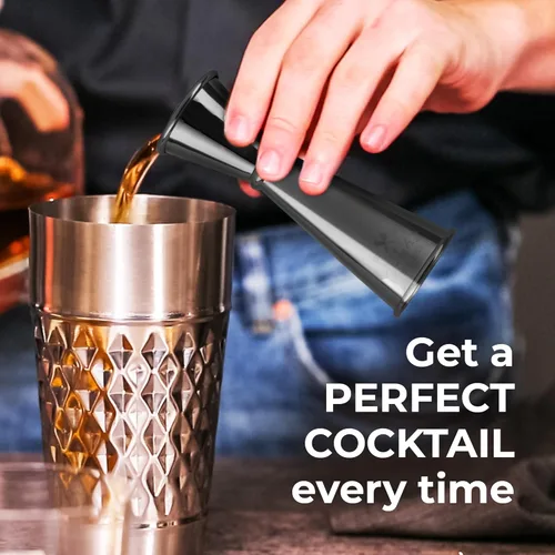 Miniatura 7 de Zulay - Jigger de cóctel de estilo japonés de alta calidad, 2 onzas, 1 onza, doble gatillo de bartending - Acero inoxidable 304 con medidas grabadas