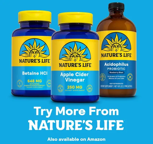 Miniatura 6 de Nature's Life Vinagre de sidra de manzana 250mg con 87 mg de ácido acético (250 cápsulas vegetales)