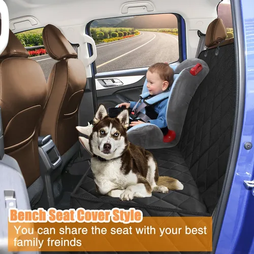 Miniatura 7 de Kytely Funda de asiento de coche para perro, tamaño XL, funda de asiento de perro resistente para asiento trasero, hamaca antideslizante 100%