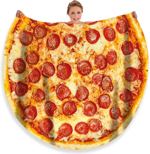 Miniatura 10 de Moonysweet Manta de tortilla de doble cara para adultos y niños, manta de comida novedosa, franela de vellón mullido, diseño realista
