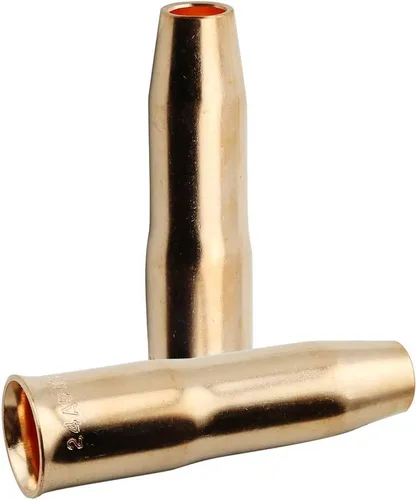 Miniatura 4 de WeldingCity Paquete de 2 boquillas de gas 24A-37-SS (tope corto) 3/8" para pistola de soldadura MIG Tweco Professional #3/#4 y Lincoln 300-450
