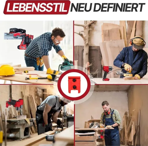 Miniatura 6 de Soporte para herramientas PERCH para Milwaukee M18 18v Monta de forma segura 5 herramientas inalámbricas Montaje universal Organizador