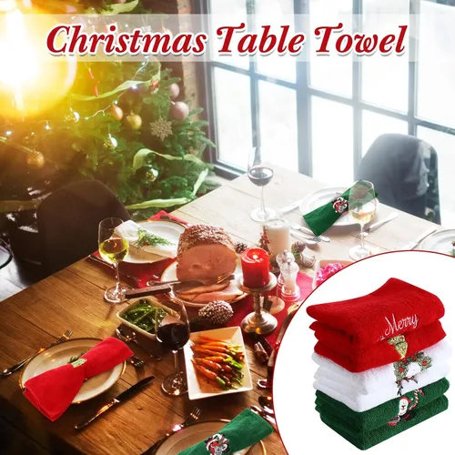 Miniatura 6 de Ganeen 6 toallas de mano navideñas para baño, 12 x 18 pulgadas, juego de toallas de cocina de muñeco de nieve azul, juego de toallas decorativas