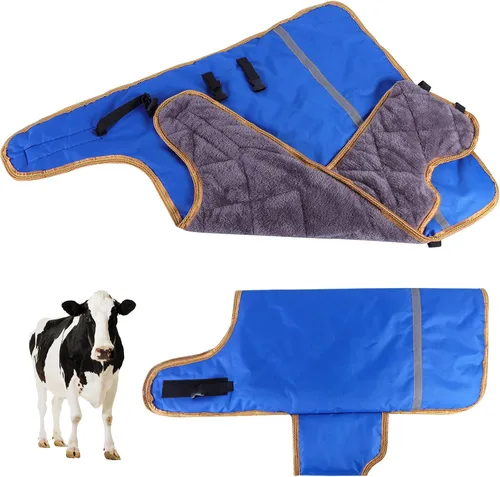Miniatura 8 de Manta de pantorrilla para terneros – Mantiene a los terneros calientes, suave ternero, vaca, cabra, perro, ropa cálida, cómoda, resistente a