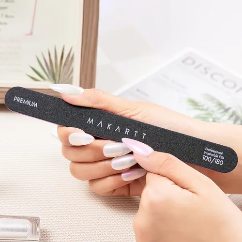 Miniatura 7 de Makartt Lima de uñas, tablas de esmeril de grano 100/180 para uñas, kit profesional de limas de doble cara lavables para lima de uñas media y suave
