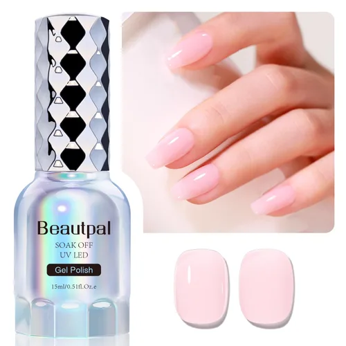 Miniatura 19 de BEAUTPAL - Esmalte de uñas de gel blanco lechoso de 0.5 onzas líquidas, esmalte de gel semipermanente UV LED, arte de uñas, salón de manicura