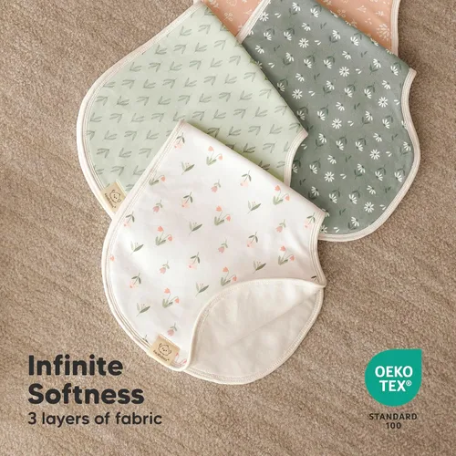 Miniatura 5 de KeaBabies Juego de 4 paños para eructar para bebé, niña, niño - Paño para eructar de algodón orgánico, extra grande, absorbente, suave, juego