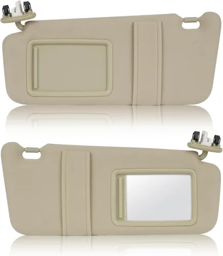 Miniatura 14 de Visera solar con luz para Toyota Camry 2007-2011 con techo solar, lado derecho del pasajero gris. Reemplaza 74320-06800-B0
