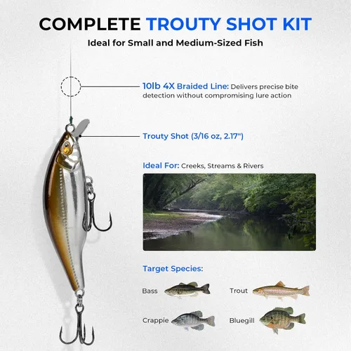 Miniatura 3 de KastKing Superpower - Línea de pesca trenzada Texas Edition, 4 piezas de señuelos trenzados y lubina, con cebos duros y suaves, agua superior