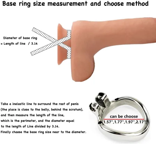 Miniatura 3 de Dispositivo de castidad masculina de acero inoxidable para polla grande con catéter de sonidos uretrales de silicona, juguete sexual para adultos