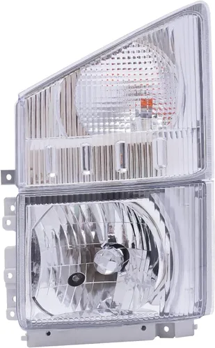 Faro delantero y lámpara de esquina para ISUZU NPR NPR-HD NQR NRR 2008-2020 lado izquierdo del conductor, 1 lámpara de esquina y 1 faro halógeno