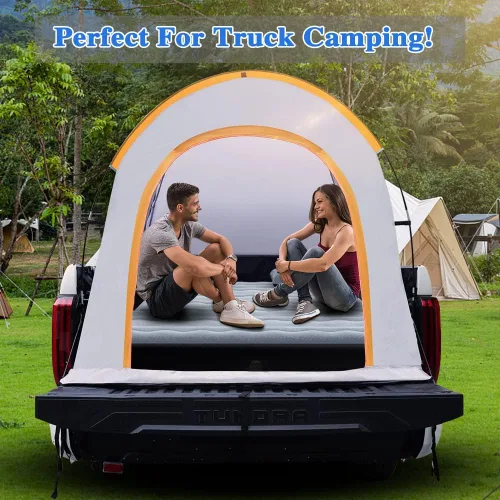 Miniatura 6 de hufaut Colchón de aire para cama de camioneta para campamento, colchoneta gruesa para dormir de 5.5 a 5.8 pies, tamaño completo, camas cortas
