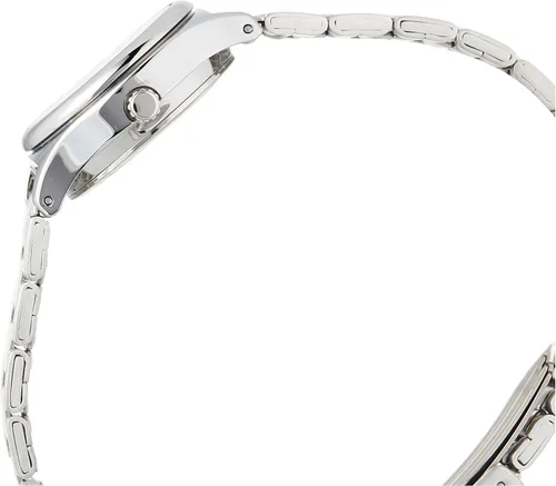 Miniatura 3 de Casio LTP-V006D-1B2 Reloj de fecha con esfera negra de acero inoxidable estándar para mujer, Blanco, Movimiento de cuarzo