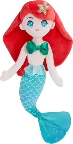 Miniatura 7 de Peluche de sirena azul, suave y linda muñeca de princesa de sirena, juguete de peluche, cumpleaños, día de San Valentín, decoración para niñas