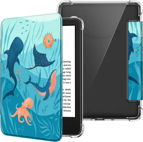 Miniatura 20 de Fintie Funda delgada para Kindle de 6 pulgadas (11ª generación - versión 2024/2022), ultra transparente, suave, flexible, transparente, cubierta