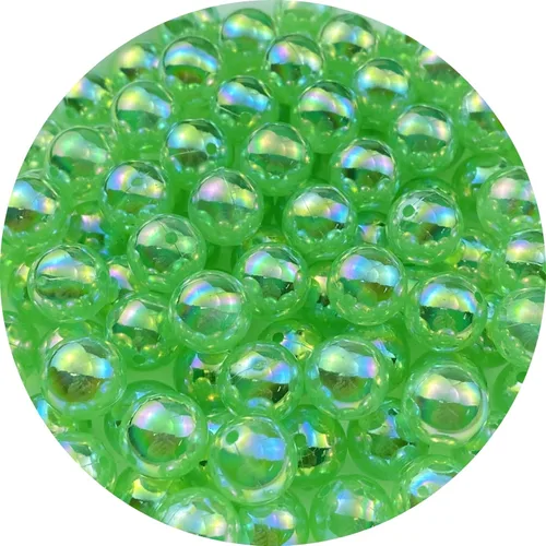 Miniatura 12 de 400 cuentas redondas acrílicas de 0.315 pulgadas de color AB, cuentas espaciadoras redondas con agujeros para aretes, pulseras, collares, llaveros