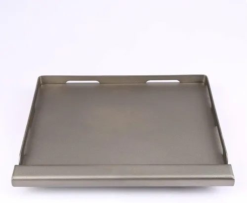 Miniatura 8 de Plancha para parrilla de gas, sartén de cocina de metal para parrilla de gas al aire libre, 17 x 13 pulgadas, placa superior plana, sartén