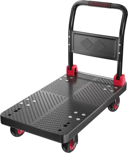 Lomive Carretilla de Plataforma Plegable, Carros de Mano Plegables con Capacidad de Peso de 1000 Libras, Tamaño Grande de 36 x 24 Pulgadas para