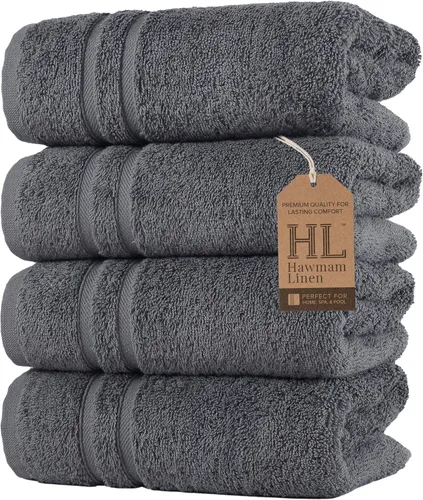 Miniatura 31 de Juego de 6 toallas de baño negras para baño, algodón turco original, suave, absorbente y de primera calidad, 2 toallas de baño, 2 manos y 2 toallas