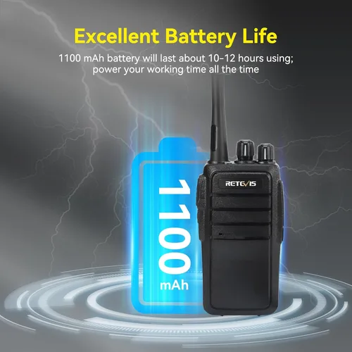 Miniatura 3 de Retevis Radio RT21 de 2 vías de largo alcance, walkie talkies para adultos, radios bidireccionales recargables de alta resistencia con cargador