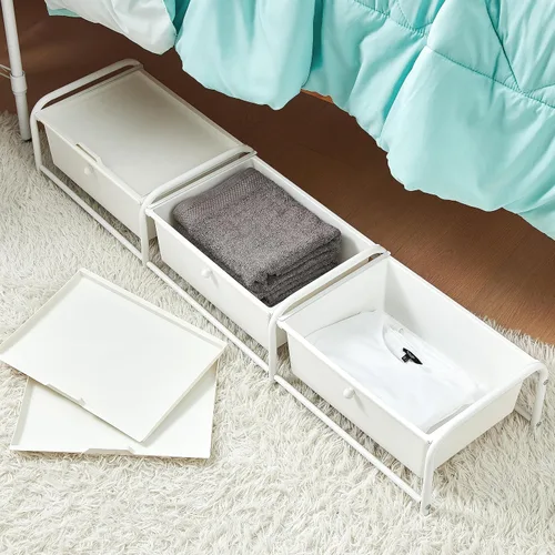Miniatura 4 de Suprima® Almacenamiento Debajo de la Cama - Tapa 3 Sección - Blanco
