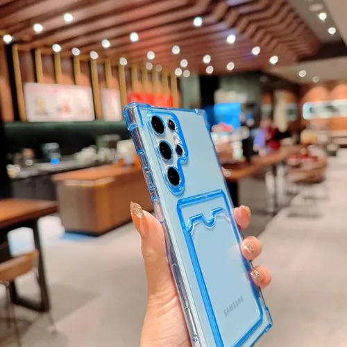 Miniatura 27 de Tuokiou Funda para Samsung Galaxy A14 5G, Fundas Protectoras Transparentes con Ranura para Tarjetas, Funda Cartera de TPU Suave Ajustada Resistente