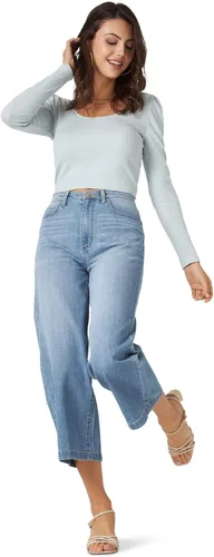Miniatura 2 de Lee Jeans cortos de tiro alto y pierna ancha para mujer