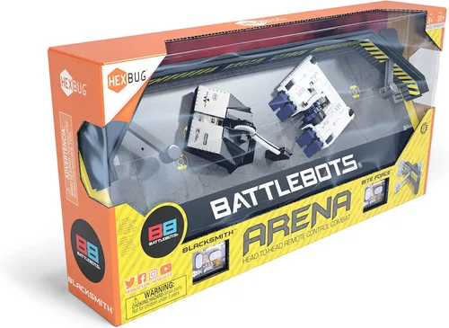 Miniatura 7 de HEXBUG BattleBots Arena Bite Force & Blacksmith, robot de juguete de control remoto para niños con más de 20 piezas, juguetes STEM para niños