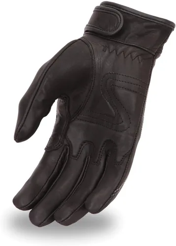 Miniatura 2 de First Mfg Co - Fire Blade - Guantes de cuero negros para motociclista para hombre