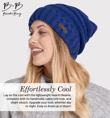 Miniatura 2 de Brook + Bay Gorro holgado de invierno para mujer, gorro de punto de gran tamaño para mujer, gorro holgado para clima frío