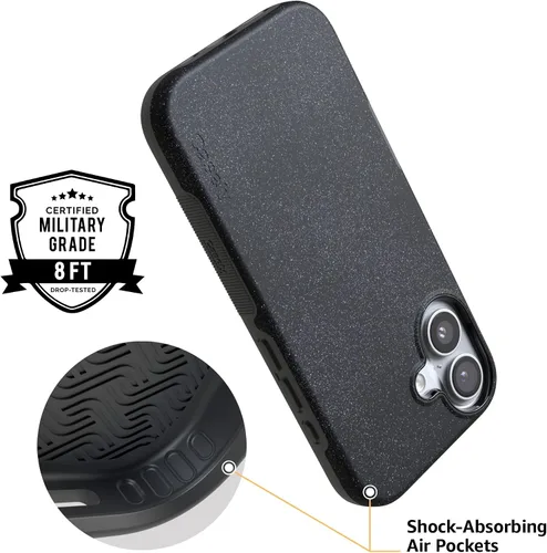 Miniatura 4 de Casely Funda para iPhone 17 Ónix de medianoche Negro brillante Compatible con MagSafe Diseño protector audaz Ónix de medianoche Black