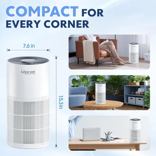 Miniatura 6 de Purificadores de Aire Lifecreek para el Hogar hasta 1084 Pies Cuadrados, Purificadores de Aire para Habitaciones Grandes con Control WiFi