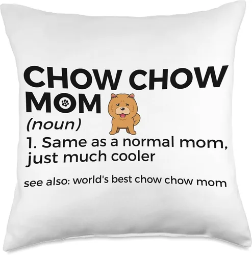 Miniatura 4 de Chow Chow Lover Apparel World's Best Mom Definition Funny Chow Dog Throw Pillow, 16x16, Multicolor